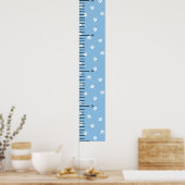 Paw Print Schattige Blauw Baby Jongen Groei Grafie (Keuken)