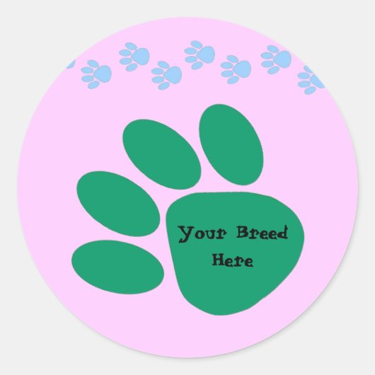 Paw Print  Sticker (Voorkant)