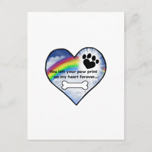 Paw Print Sympathie Gedicht Briefkaart
