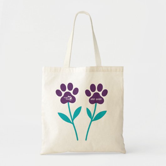 Paw Print Tulpen Canvas tas (Voorkant)