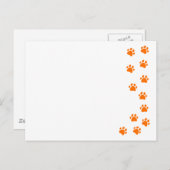 Paw Print - Voeg je eigen naam of hondenras toe Briefkaart (Voorkant / Achterkant)