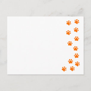 Paw Print - Voeg je eigen naam of hondenras toe Briefkaart