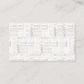 Paw Print with Message and Name in Brown Visitekaartje (Achterkant)