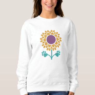Paw Print Zonnebloem Shirt met lange mouwen