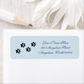 Paw Prints Adresetiketten Etiket (Insitu)