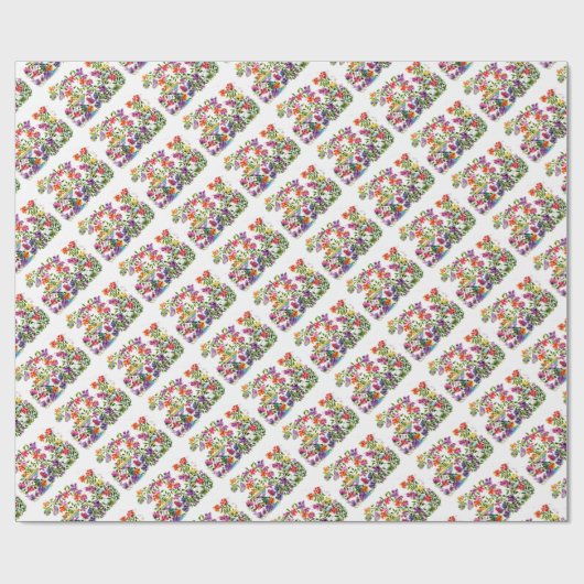 PAW PRINTS BIRD BATH WRAPPER PAPIER (Vlak)