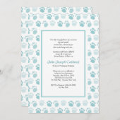 Paw Prints Blue Veterinary School Afstuderen Kaart (Voorkant / Achterkant)