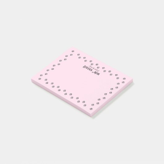 Paw Prints Custom Vanaf het bureau van Post-it® Notes (Schuin)