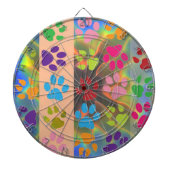 Paw Prints Dart Board Dartbord (Voorkant)