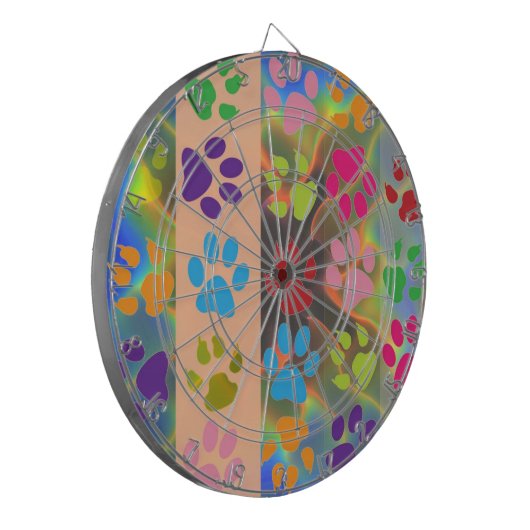 Paw Prints Dart Board Dartbord (Voorkant Links)