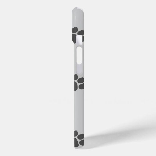 Paw Prints Design Grijs Gekleurd Gepersonaliseerd Case-Mate iPhone Case (Achterkant / Links)