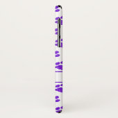 Paw Prints Glitter Paarse stijlvolle monogram Dog Case-Mate iPhone Case (Achterkant/links)