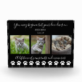 Paw Prints & Herinneringen-Aangepaste Pet-Cat Fotoblokken (Voorkant)