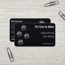 Paw Prints Hond Walker Pet Sitter Premium Zwart