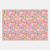 Paw Prints Hondenhart Valentijn Inpakpapier Vel (Voorkant)