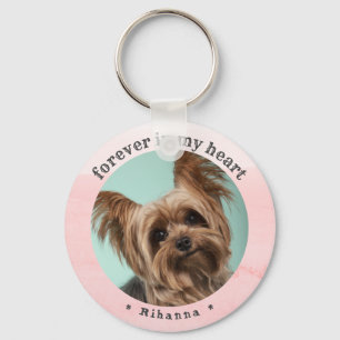 Paw Prints in mijn hart Pet Photo Key Ring Sleutelhanger