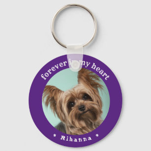 Paw Prints in mijn hart Pet Photo Key Ring Sleutelhanger