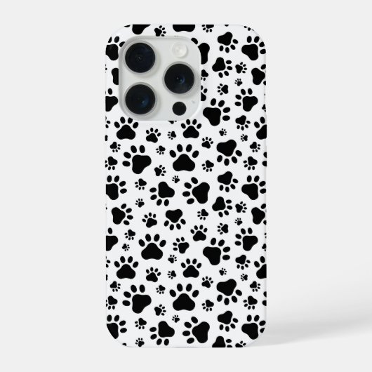Paw Prints IPhone 15 Pro Case iPhone Hoesje (Achterkant)
