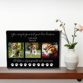 Paw Prints & Memories-Custom Memorial voor een hon Fotoblokken