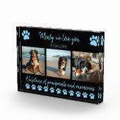 Paw Prints & Memories-Custom Pet- Fotoblok (Rechts)