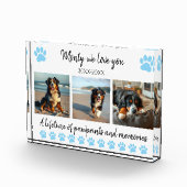 Paw Prints & Memories-Custom Pet- Fotoblok (Rechts)