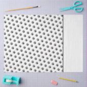 Paw Prints Modern Zwart Wit Pet Lovers Gift Wrap Tissuepapier (Craft)