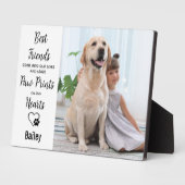 Paw Prints on our Hearts Pet Dog Memorial plaque (Côté)