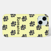 Paw Prints Ontwerp Geel Gekleurd Gepersonaliseerd Case-Mate iPhone Case (Achterkant (horizontaal))