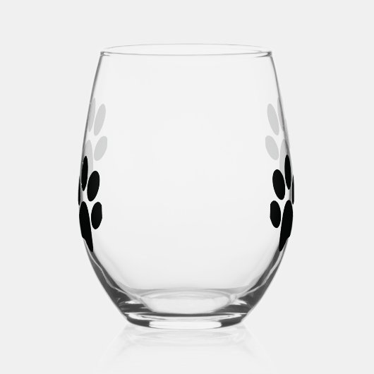 Paw Prints Ontwerp Thermisch Wijnglas Wijnglas Zonder Voet (Links)