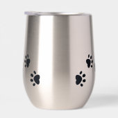 Paw Prints Ontwerp Thermische Wijn Tumbler (Rechts)