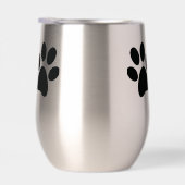 Paw Prints Ontwerp Thermische Wijn Tumbler (Rechts)