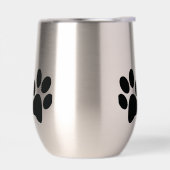 Paw Prints Ontwerp Thermische Wijn Tumbler (Links)