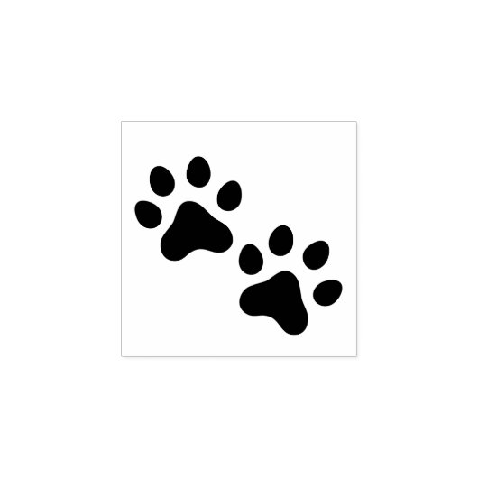 Paw prints rubberen stempel (Afrduk)