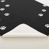 Paw Prints Sherpa Blanket Deken (3/4)