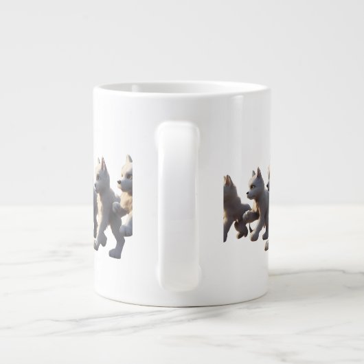 Paw Prints Walking Around Mug Base Design (Dos)