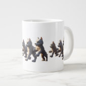 Paw Prints Walking Around Mug Base Design (Devant droit)