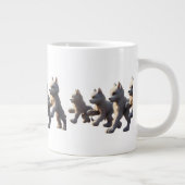 Paw Prints Walking Around Mug Base Design Extra Grote Beker (Rechts)