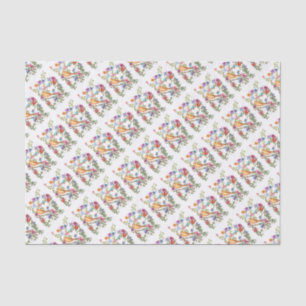 PAW PRINTS YELLOW BIRD TISSUEPAPIER