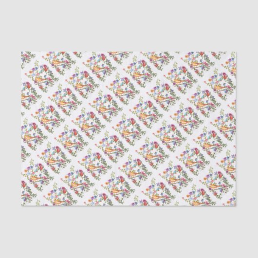 PAW PRINTS YELLOW BIRD TISSUEPAPIER (Voorkant)