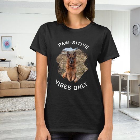 Paw-sensitive vibes alleen hond foto zwart t-shirt