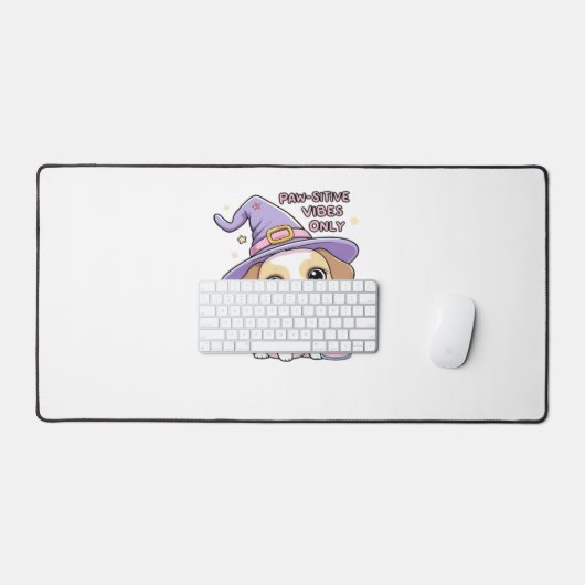 Paw-sensitive vibes Alleen Schattigee hond met bub Bureaumat (Keyboard & Muis)