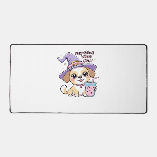 Paw-sensitive vibes Alleen Schattigee hond met bub Bureaumat (Voorkant)