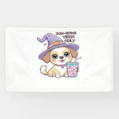 Paw-sensitive vibes Alleen Schattigee hond met bub Spandoek (Horizontaal)