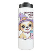 Paw-sensitive vibes Alleen Schattigee hond met bub Thermosbeker (Voorkant)