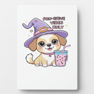 Paw-sitieve Vibes Alleen � Cute Hond Met Bubble Te Fotoplaat