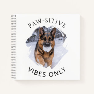 Paw-sitieve vibraties alleen GSD-hond foto Notitieboek