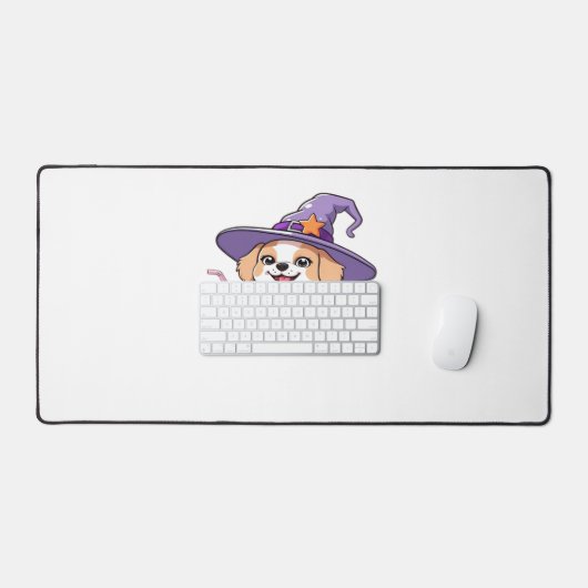 Paw-sitive Vibes Only – Schattigee hond met bubbel Bureaumat (Keyboard & Muis)