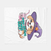 Paw-sitive Vibes Only – Schattigee hond met bubbel Fleece Deken (Voorkant (Horizontaal))