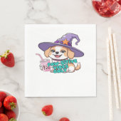 Paw-sitive Vibes Only – Schattigee hond met bubbel Servet (Insitu)
