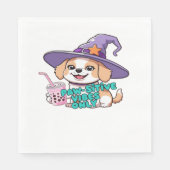 Paw-sitive Vibes Only – Schattigee hond met bubbel Servet (Voorkant)